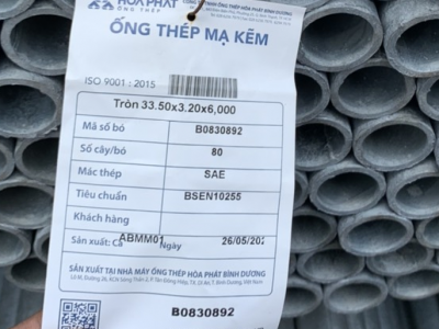 Bảng b&aacute;o gi&aacute; th&eacute;p ống mạ kẽm h&ograve;a ph&aacute;t D45 mới nhất h&ocirc;m nay